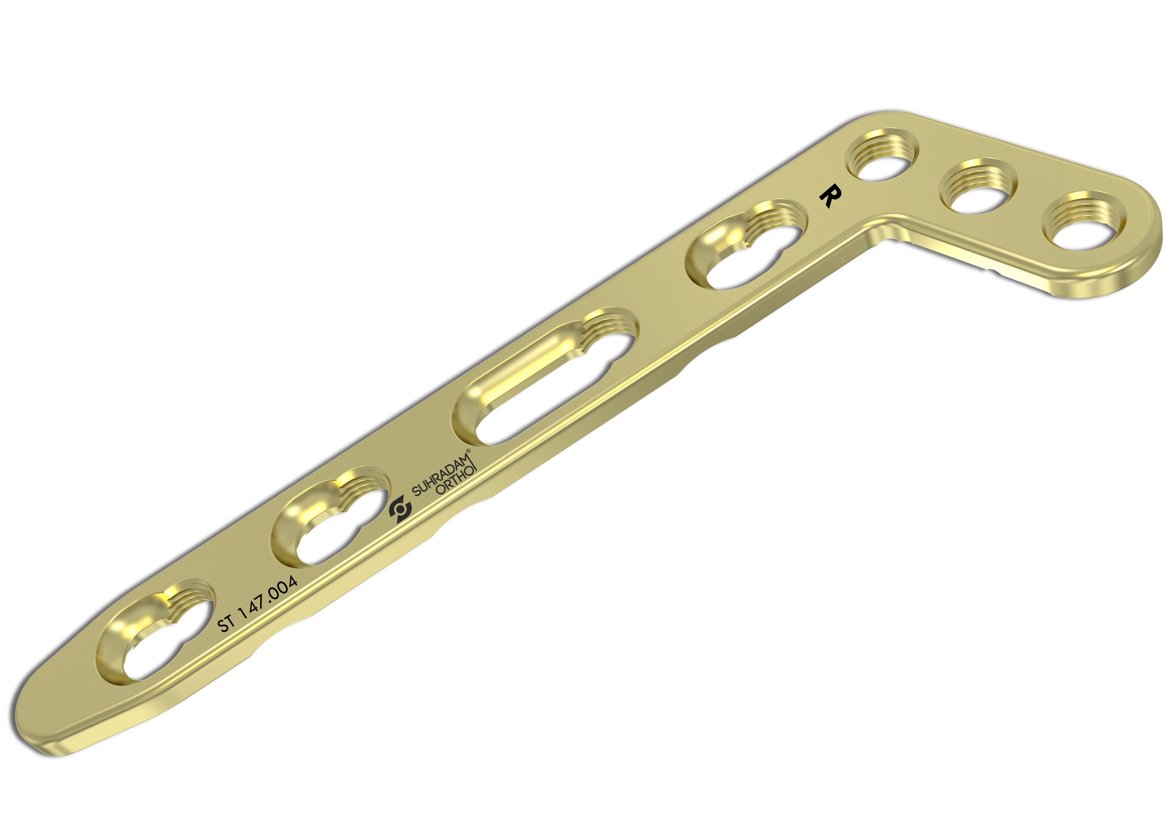 2.4/2.7 mm LCP L Dorsal Distal Radius Plate, Oblique Head 3 Hole product image